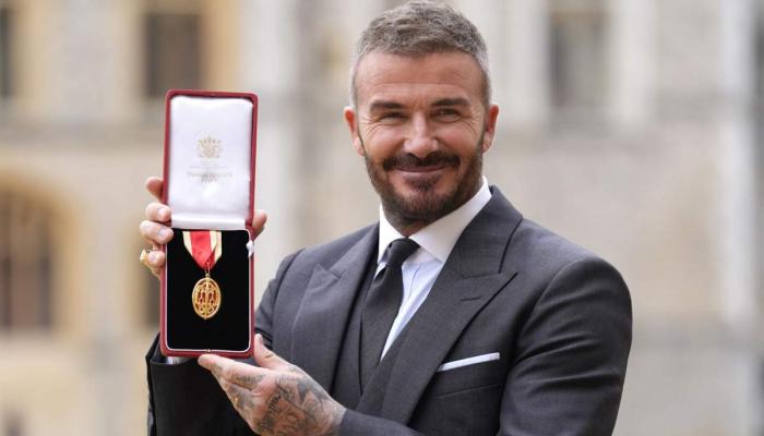 David Beckham moves to tears in first interview after receiving Royal honour