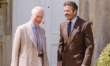 David Beckham calls King Charles his 'inspiration' as he receives knighthood 