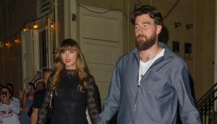 Taylor Swift makes concerning appearance with Travis Kelce: Watch