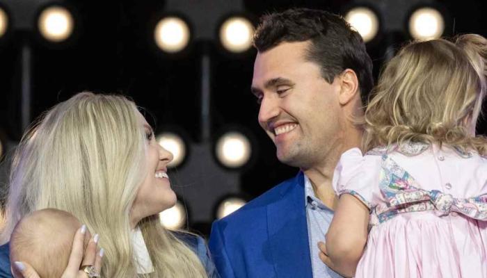 Sobbing Erika still looks for signs from late Charlie Kirk