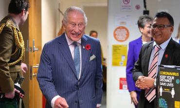 King Charles jokes about 'dropping dead' with veterans amid cancer battle