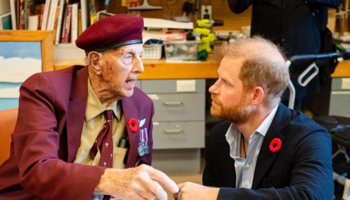 Prince Harry shares heartwarming moment with 101-year-old veteran in Canada