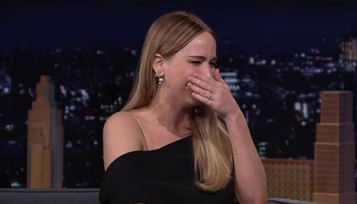 Jennifer Lawrence burst into tears during Jimmy Fallon’s Tonight Show
