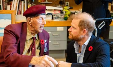 Prince Harry shares heartwarming moment with 101-year-old veteran in Canada