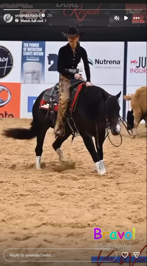 Bella Hadid showcases impressive horse riding skills in viral video