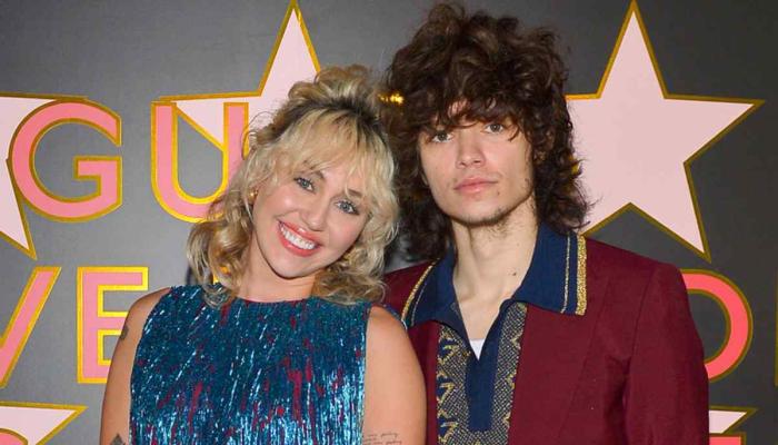 Miley Cyrus dazzles in black amid engagement rumours