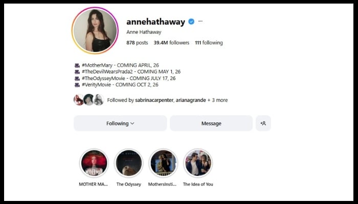 Anne Hathaway boasts busy schedule for new year