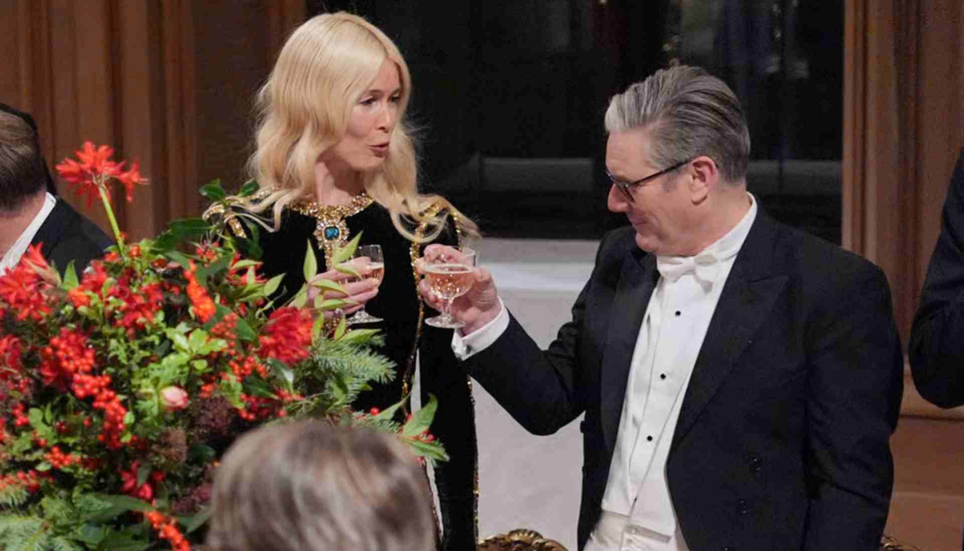 Claudia Schiffer shares toast with Keir Starmer at Windsor Castle