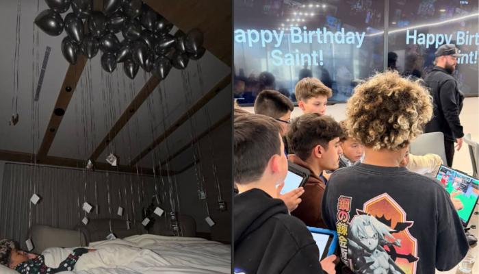Kim Kardashian woke up Saint with balloon and well-wishes on 10th Birthday