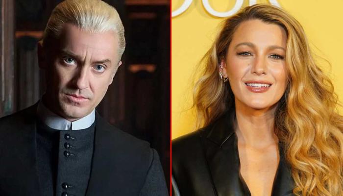 Blake Lively enjoys fan girl moment with Harry Potter star Tom Felton