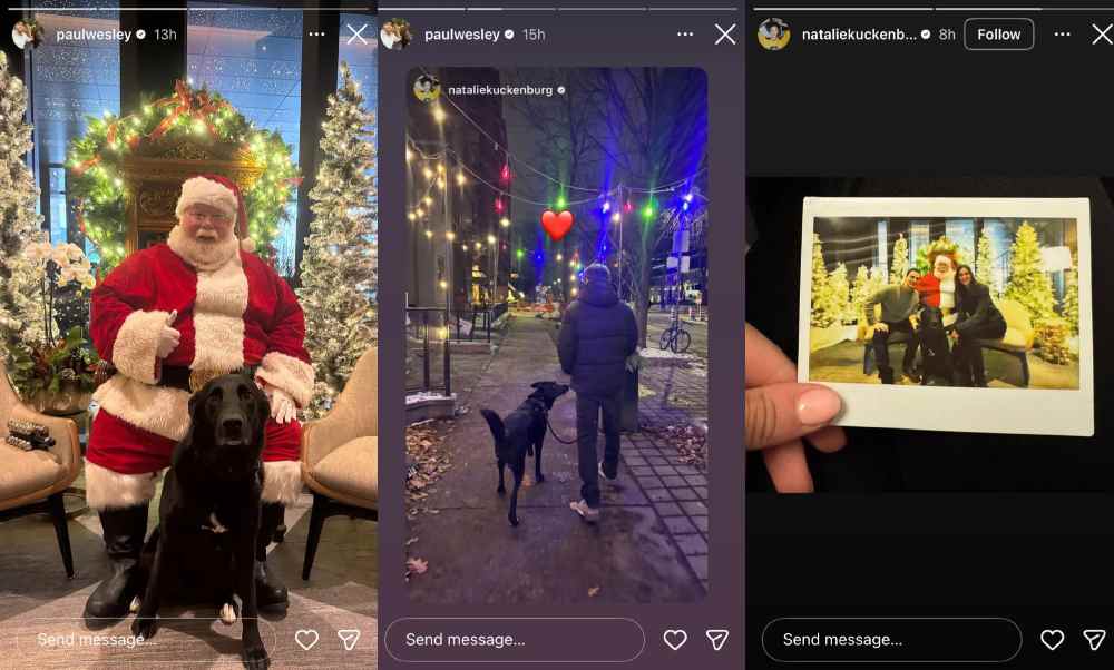 Vampire Diaries star, Paul Wesley enjoys Christmas themed dinner with fiancé