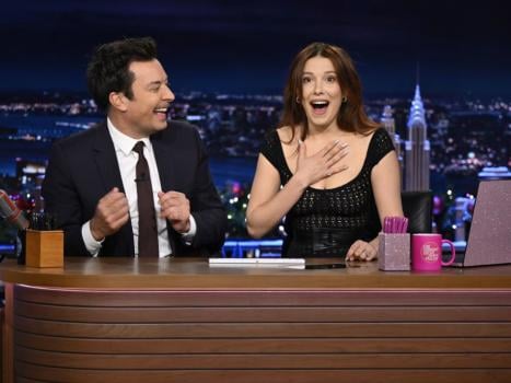 Millie Bobby Brown quivers with joy over surprise on Tonight Show