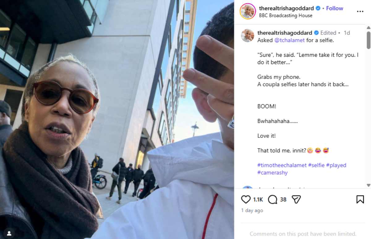 Timothée Chalamet’s hilarious move with Trisha Goddard leaves fans in splits