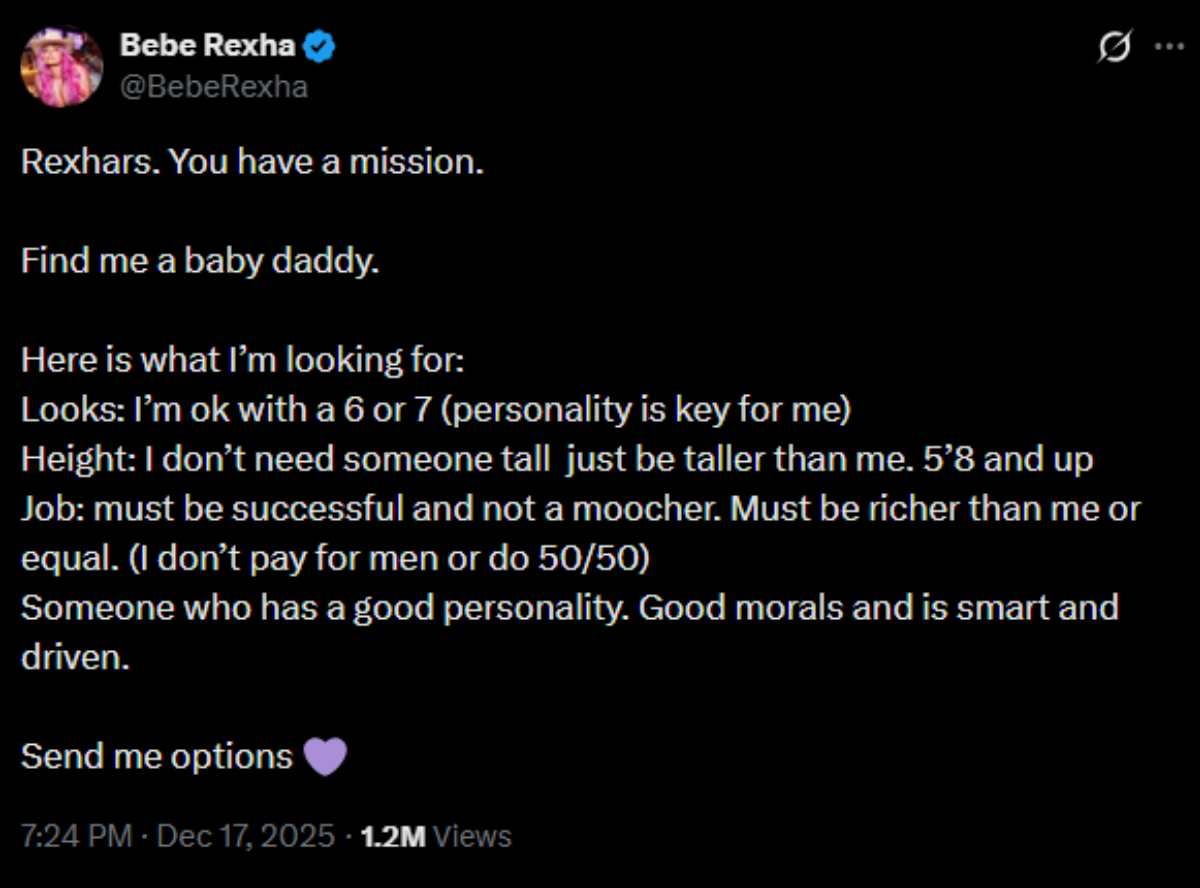 Bebe Rexha asks fans to play ‘matchmaker’