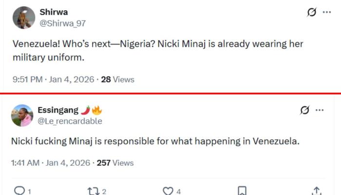 Nicki Minaj faces online scrutiny after Donald Trump attacks Venezuela