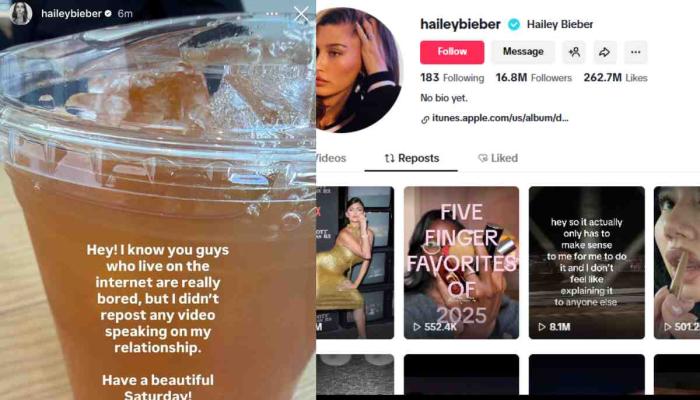 Hailey Bieber answers to hating on husband Justin Bieber online