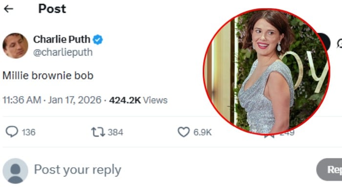 Charlie Puth pokes fun at Millie Bobby Browns new hair cut