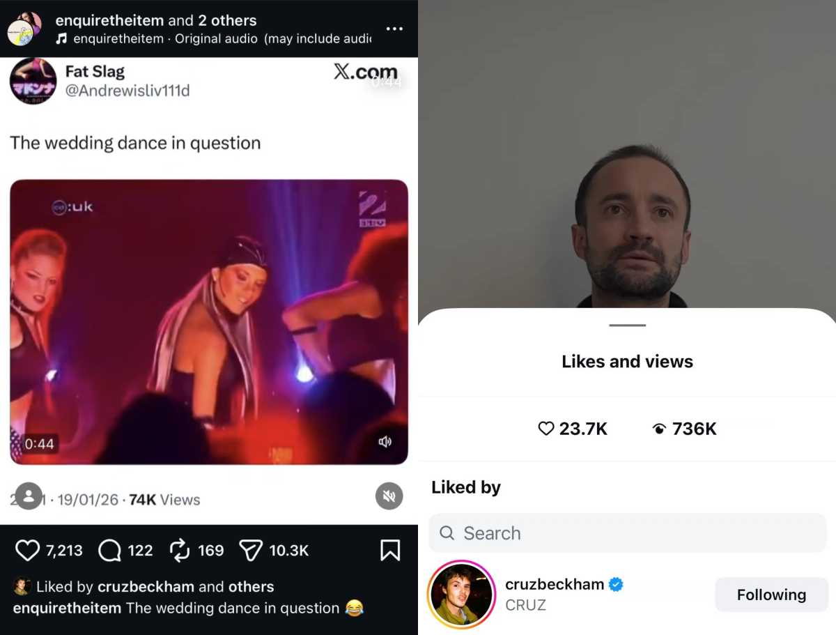 Cruz Beckham adds fuel to fire by reacting to Victoria’s dance clip