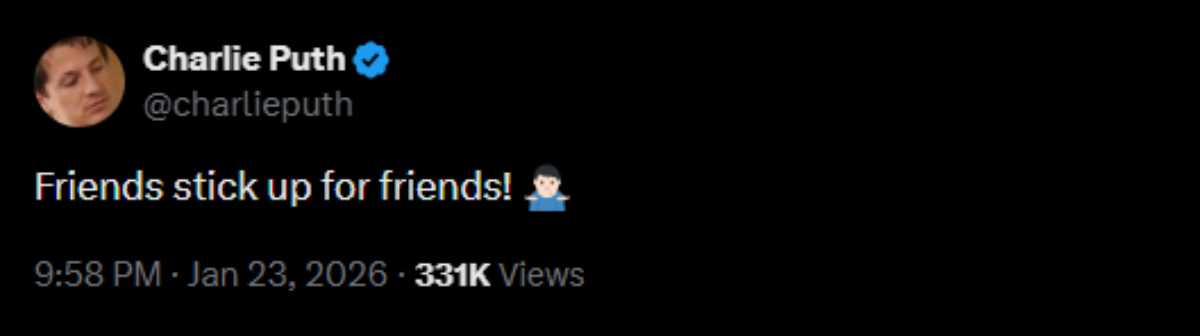 Charlie Puth’s cryptic tweet defense for Taylor Swift’s latest controversy?