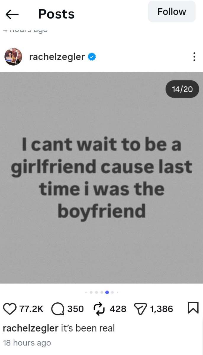 Rachel Zegler hints at relationship status amid Nathan breakup rumours