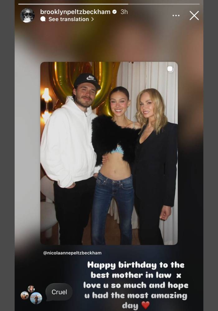 Brooklyn Beckham pays tribute on Mothers Day after family drama