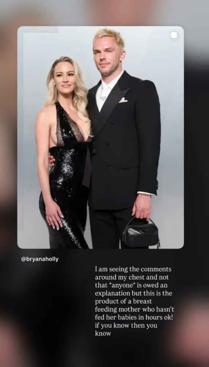 Nicholas Hoult’s wife Bryana Holly speaks out after Oscars red carpet chatter