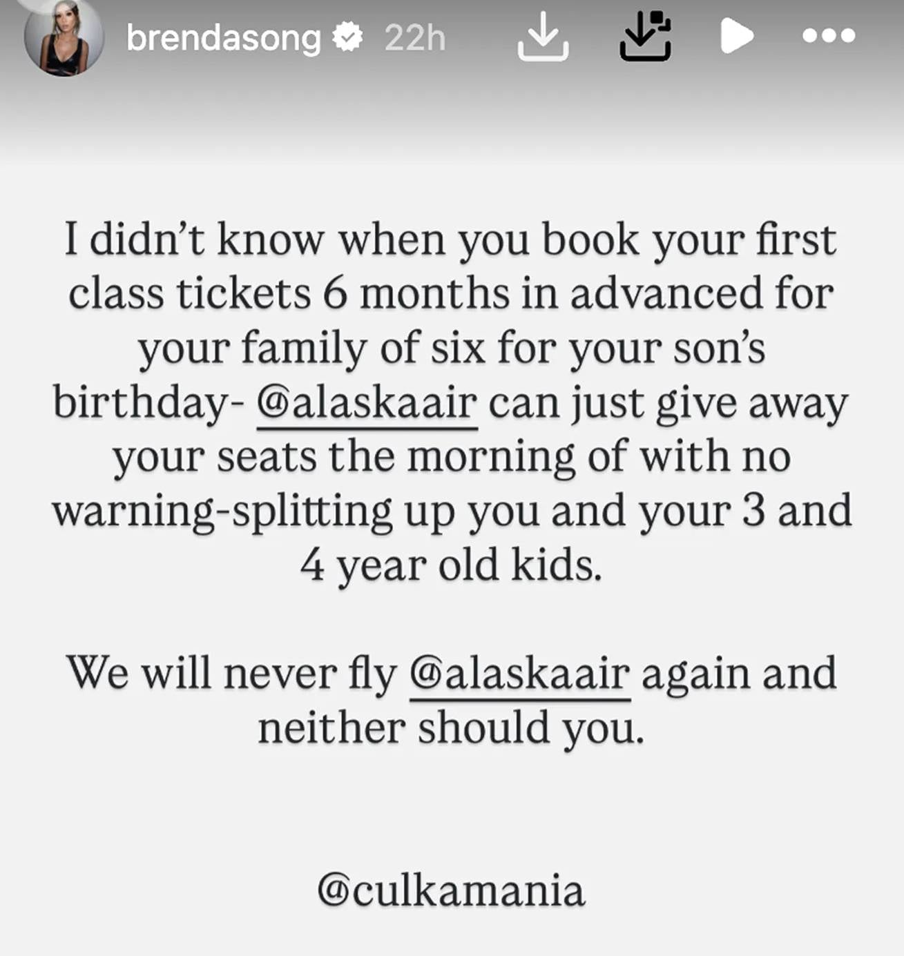 Brenda Song reveals her horrible experience with Alaska Airline