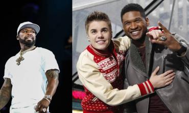 50 Cent raises eyebrows after brutal dig at Usher, Justin Bieber photo