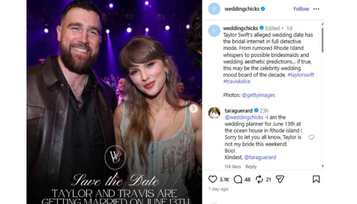 Taylor Swift, Travis Kelce wedding date reschedules from June 13?