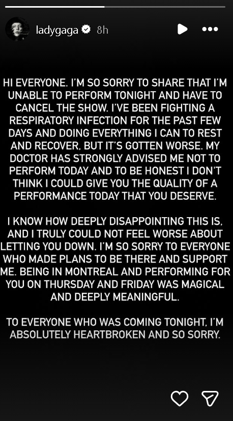 Lady Gaga suffers from major setback during ‘Mayhem Tour’