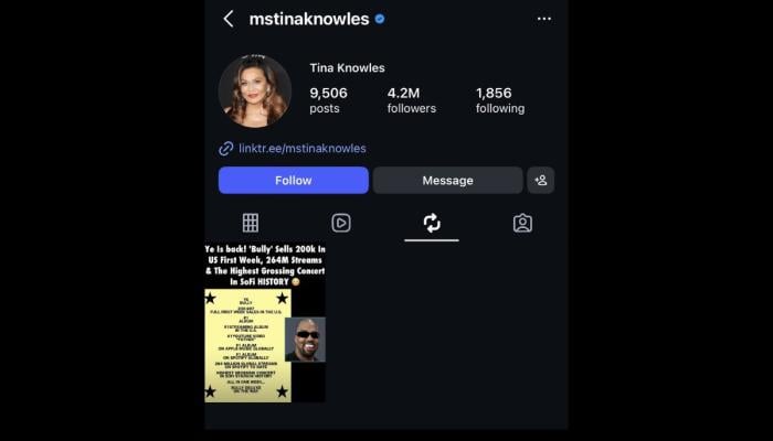 Tina Knowles takes down Kanye West shout out after backlash