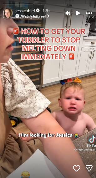 Jessica Biel addresses viral trend to help parents deal with kids’ tantrums
