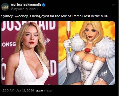 Marvel thinking to cast Sydney Sweeney in X-Men reboot