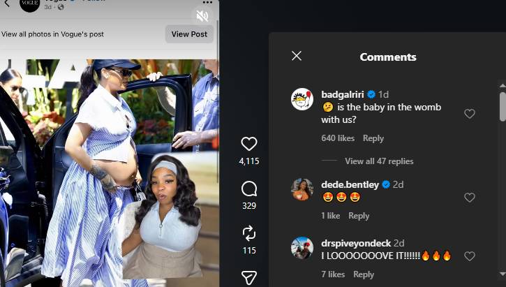 Rihanna breaks silence on her fourth pregnancy speculations