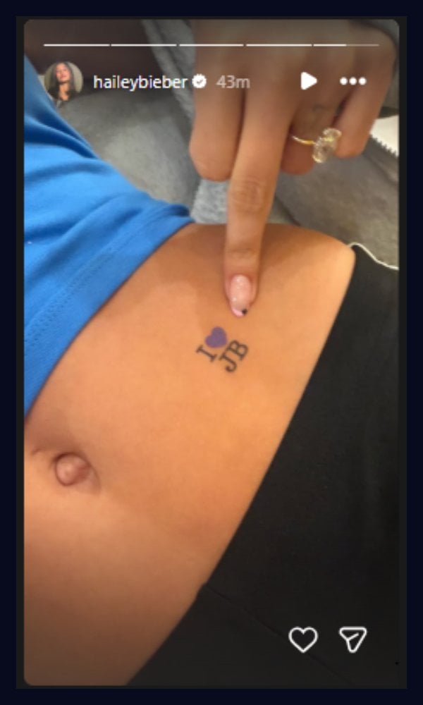 Hailey Bieber dedicates new tattoo to Justin Bieber amid Coachella