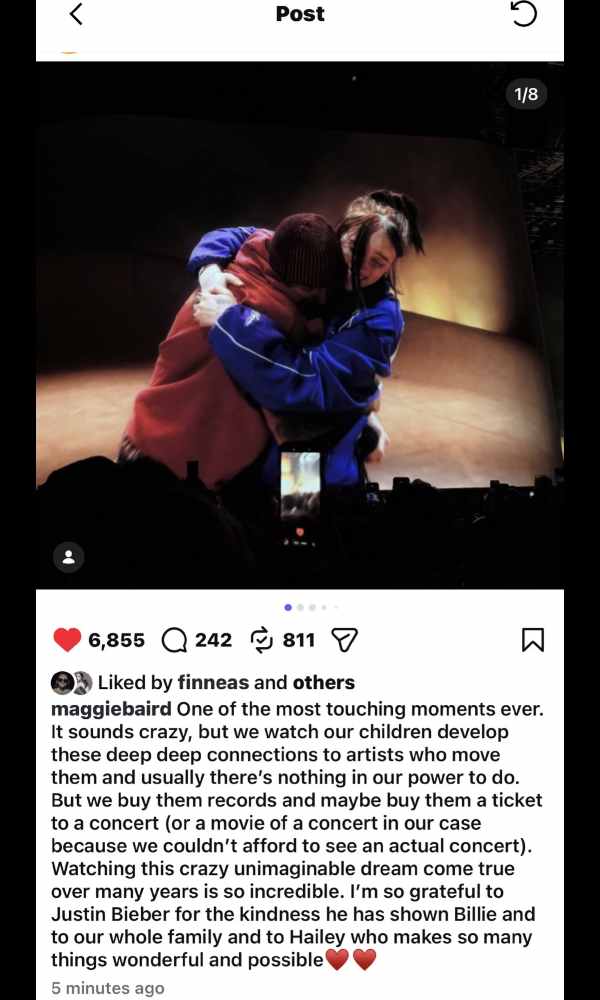 Billie Eilish mother shares heartfelt message for Justin Bieber, Hailey