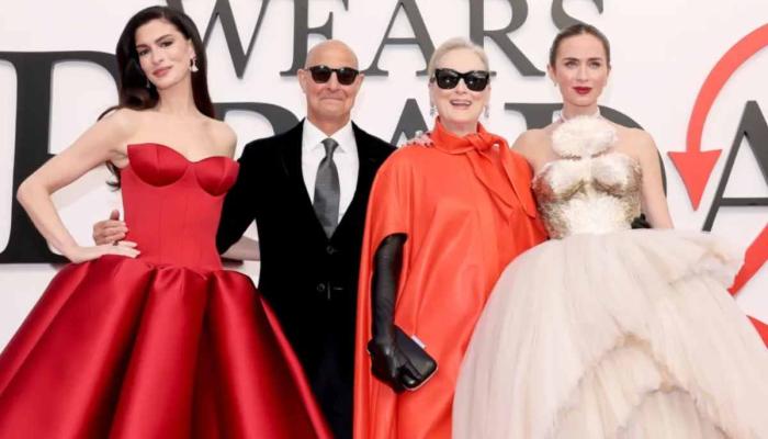 Anne Hathaway, Meryl Streep, Emily Blunt and Stanley Tucci