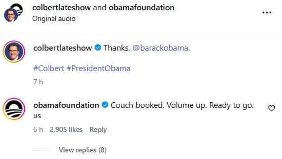 Stephen Colbert confirms Barack Obama for final show stretch