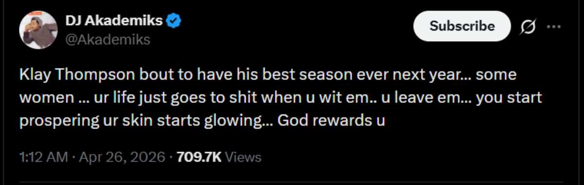 DJ Akademiks drags Tory Lanez into Megan Thee Stallion, Klay Thompson drama