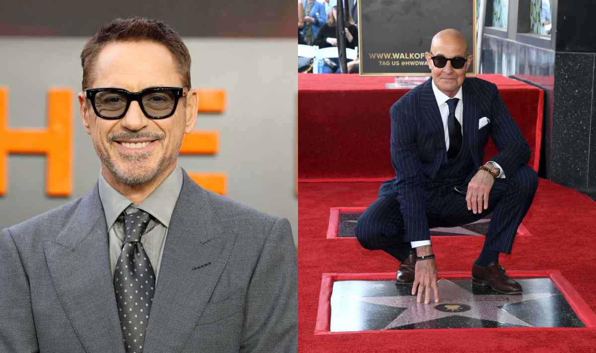 Stanley Tucci and Robert Downey Jr.
