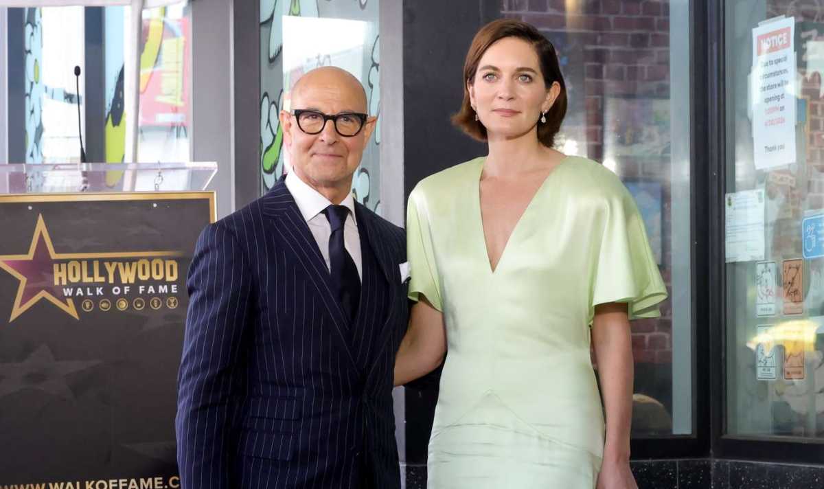 Stanley Tucci with second wife Felicity Blunt