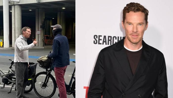 Benedict Cumberbatch bizarre street confrontation with a cyclist goes viral