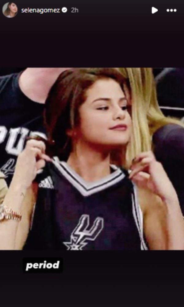 Selena Gomez celebrates Spurs victory in NBA match with iconic move