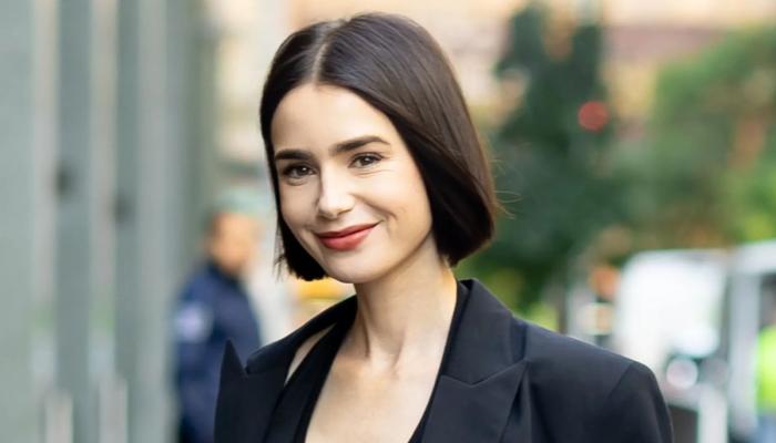 Lily Collins steps out for rare public outing in Paris with hubby