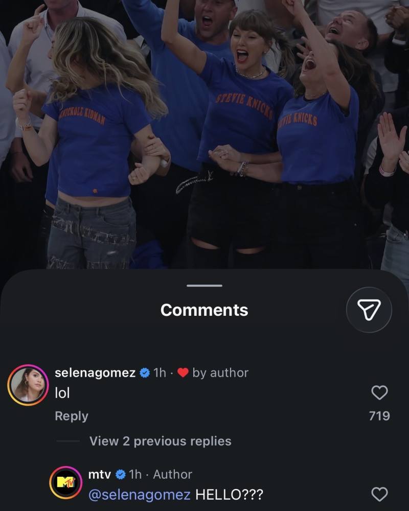 Selena Gomez pokes fun at Taylor Swift, friends at Knicks game