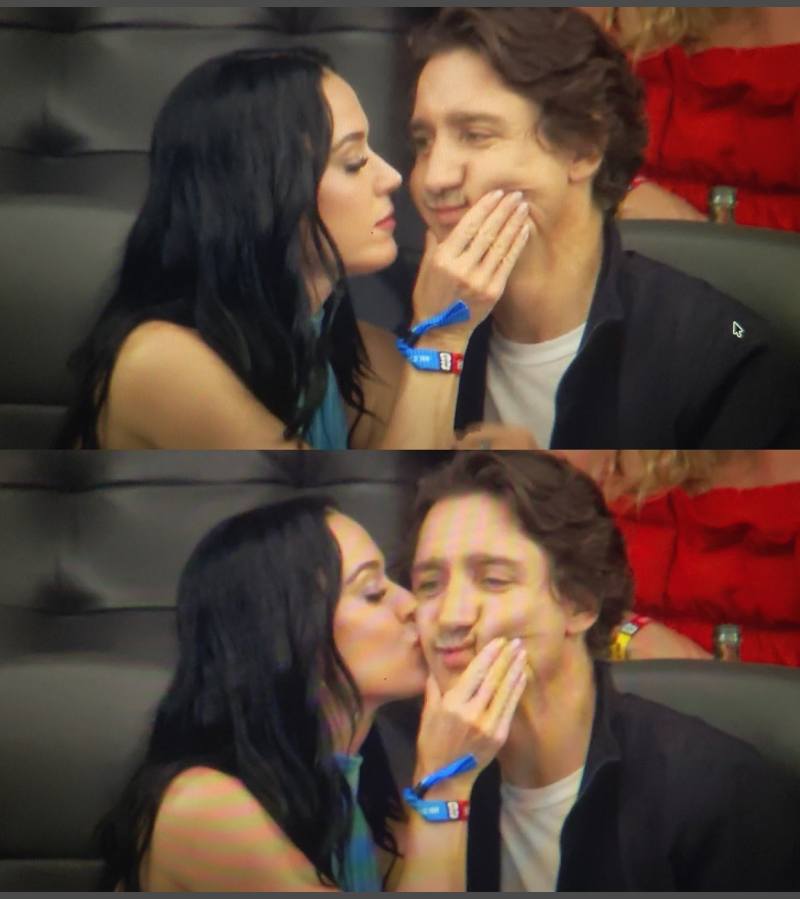 Katy Perry, Justin Trudeau win Kiss Cam moment amid pregnancy report