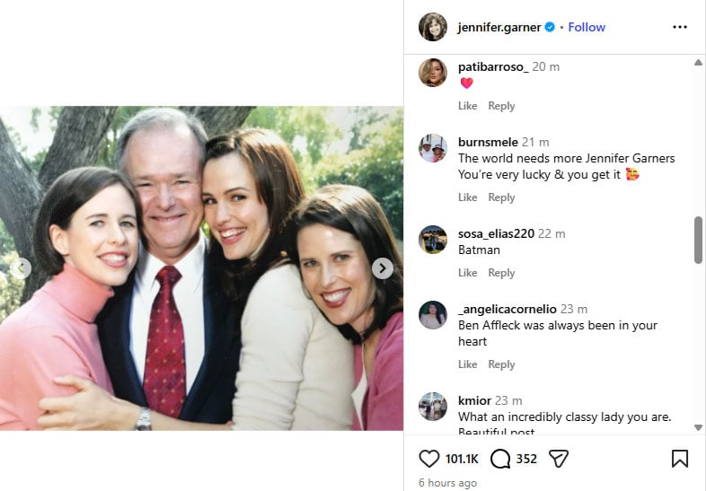 Jennifer Garner praises Ben Affleck in a Father’s Day tribute