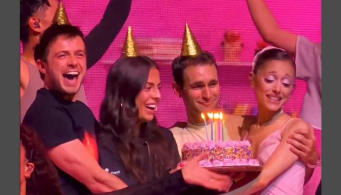 Ariana Grande marks emotional birthday onstage without Ethan Slater