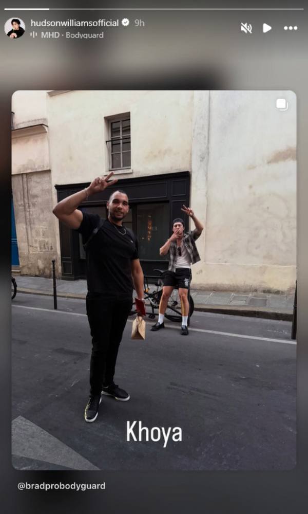 Hudson Williams honours bodyguard after paparazzi event